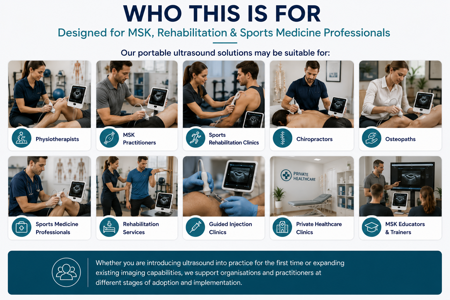 Portable Ultrasound for MSK & Rehabilitation - Who is it for